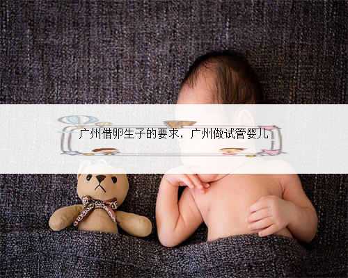 广州借卵生子的要求，广州做试管婴儿